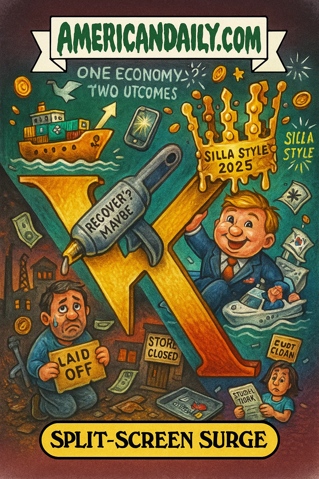Split-Screen Surge — America's Economy Is Going "K" - One Side Soars ...